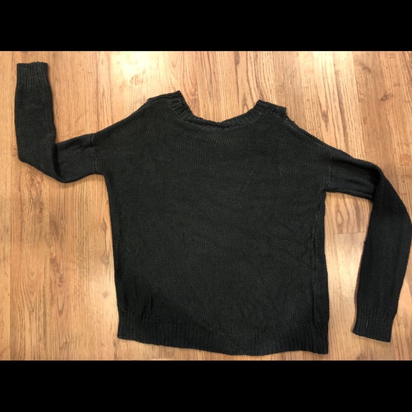 Grey Cutout Sweater - Picture 3 of 5